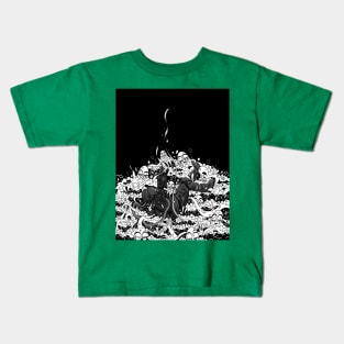 A FALLING ASTRONAUT (B&W) Kids T-Shirt